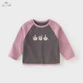 Baby Girl Cotton Tee – Cartoon Print